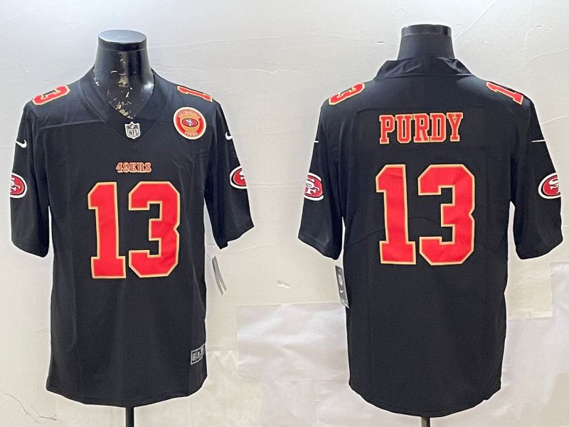 Men San Francisco 49ers #13 Purdy Black gold Fashion 2025 Nike Limited NFL Jersey style 5->san francisco 49ers->NFL Jersey